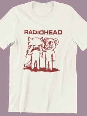 Radiohead Band Shirt Classic Style White Unisex T-Shirt